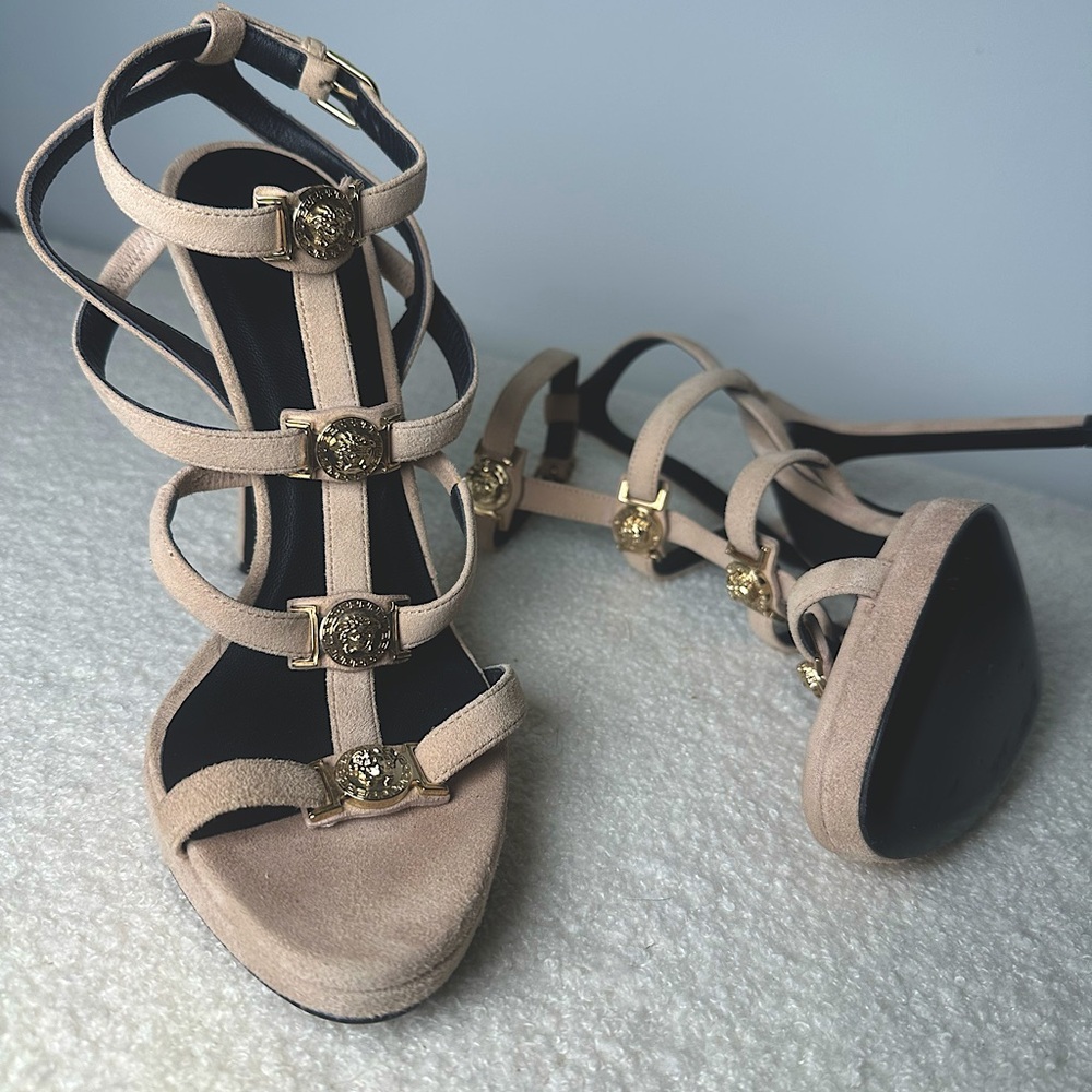 Authentic Versace Medusa Gladiator Stiletto Heels Tribute Icon